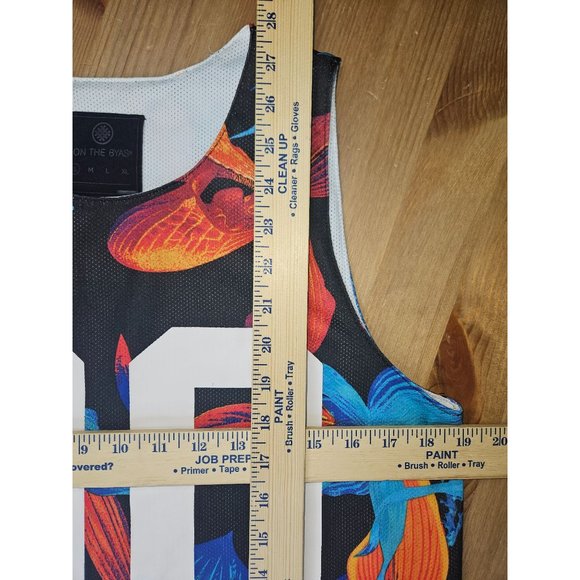 On The Byas Mens Floral Sleeveless Jersey Small - Picture 5 of 6